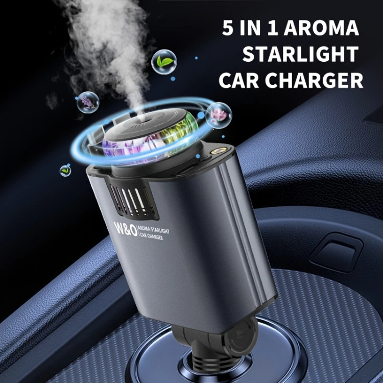 شارژر فندکی خودرو W&O مدل Starlight پنج کاره