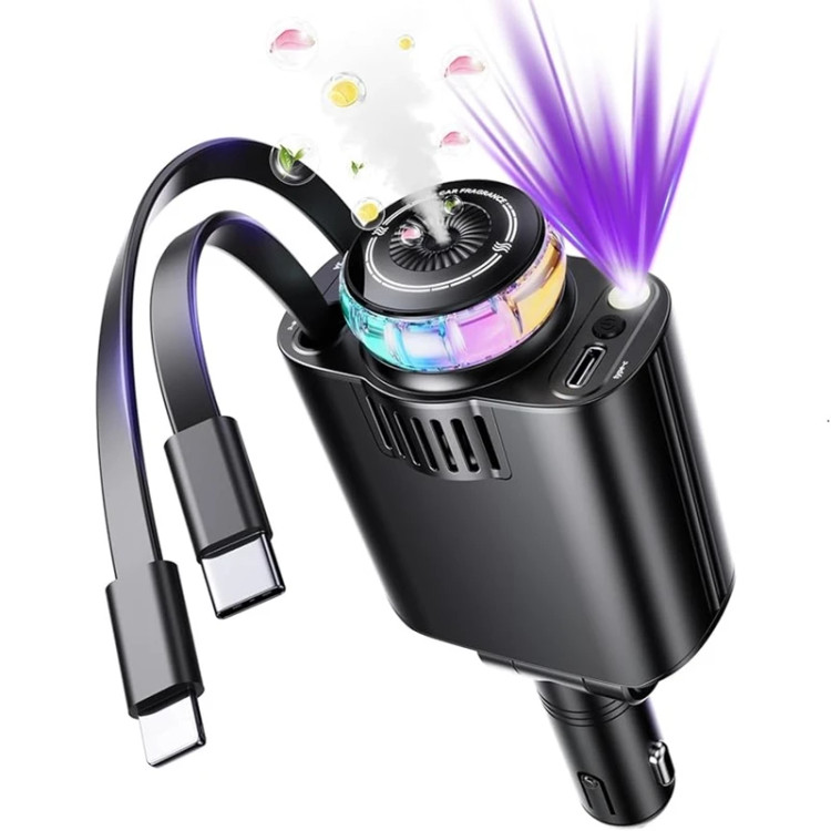 شارژر فندکی خودرو W&O مدل Starlight پنج کاره
