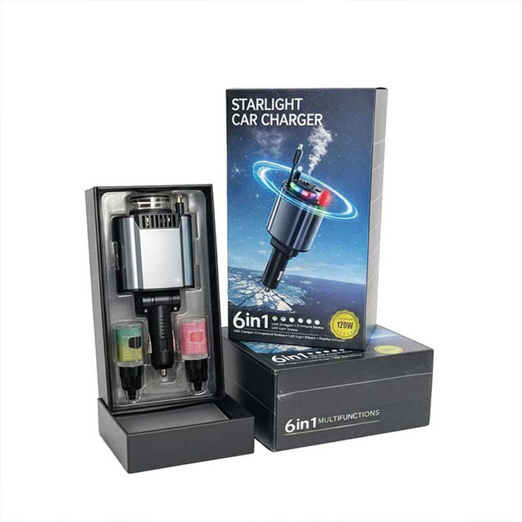 شارژر فندکی و خوشبوکننده خودرو 6 کاره starlight